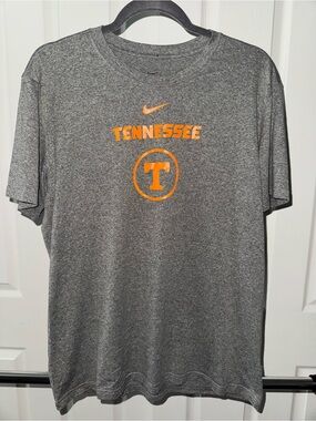 Nike Gray Tennessee Short Sleeve Tee with Orange Logo